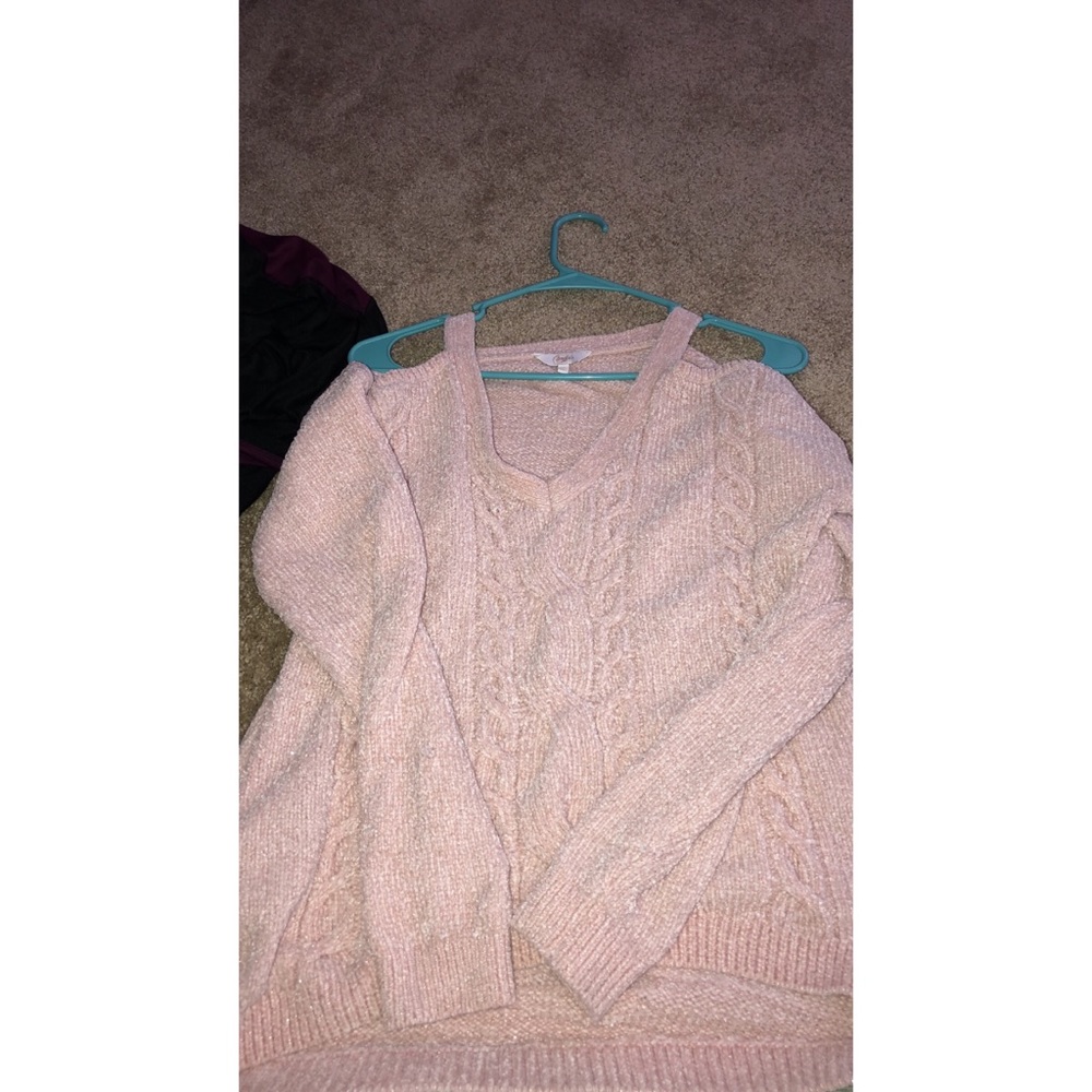 Cold shoulder sweater